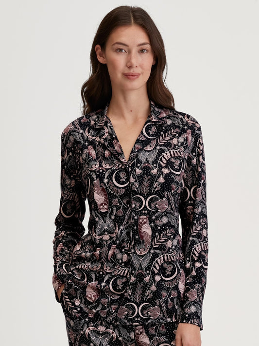 Calida Favourites Seduction Long Sleeve Shirt with Buttons – TENCEL™ Modal and Silk Blend