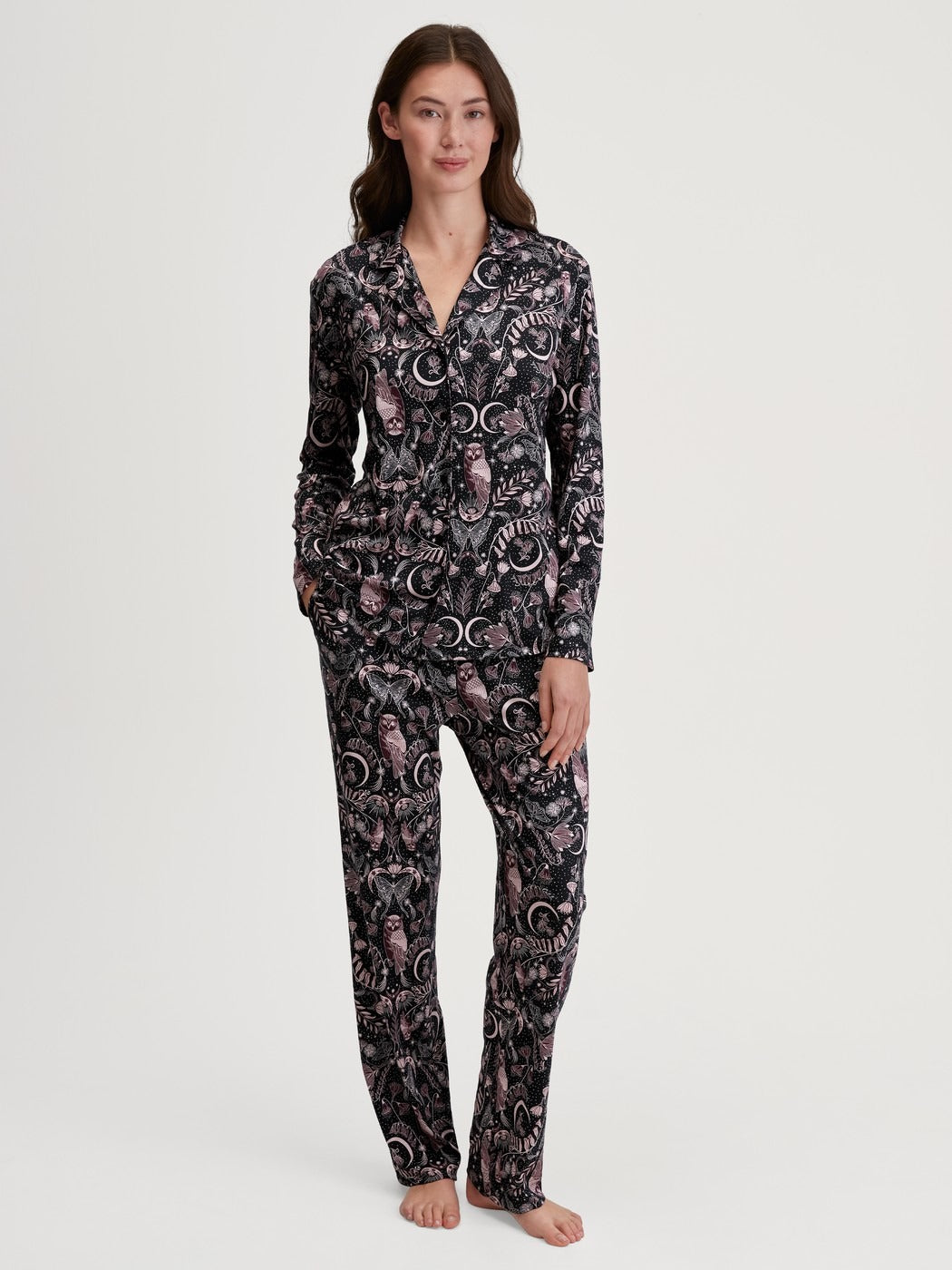 Calida Favourites Seduction Long Sleeve Shirt with Buttons – TENCEL™ Modal and Silk Blend