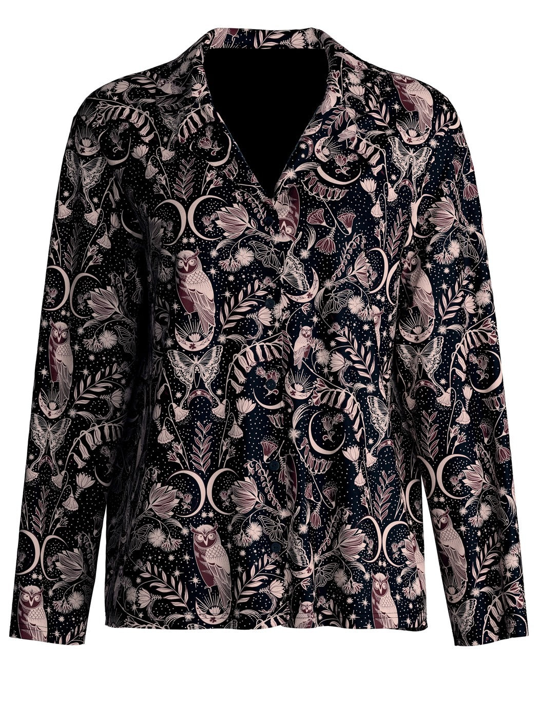 Calida Favourites Seduction Long Sleeve Shirt with Buttons – TENCEL™ Modal and Silk Blend