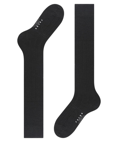 15405-3000 FALKE Lhasa Rib Men Knee-high socks made of merino wool and soft cashmere Colour: black