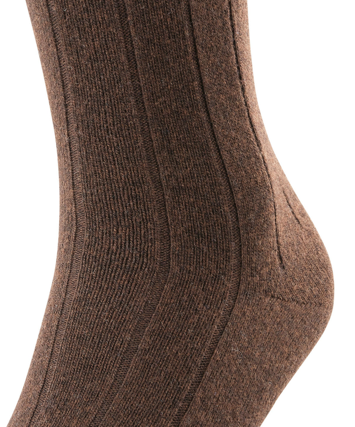 15405-5930 FALKE Lhasa Rib Men Knee-high socks made of merino wool and soft cashmere Colour: brown