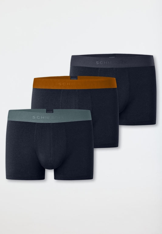 Schiesser Shorts 3-pack Organic Cotton woven elastic waistband multi-colored - 95/5