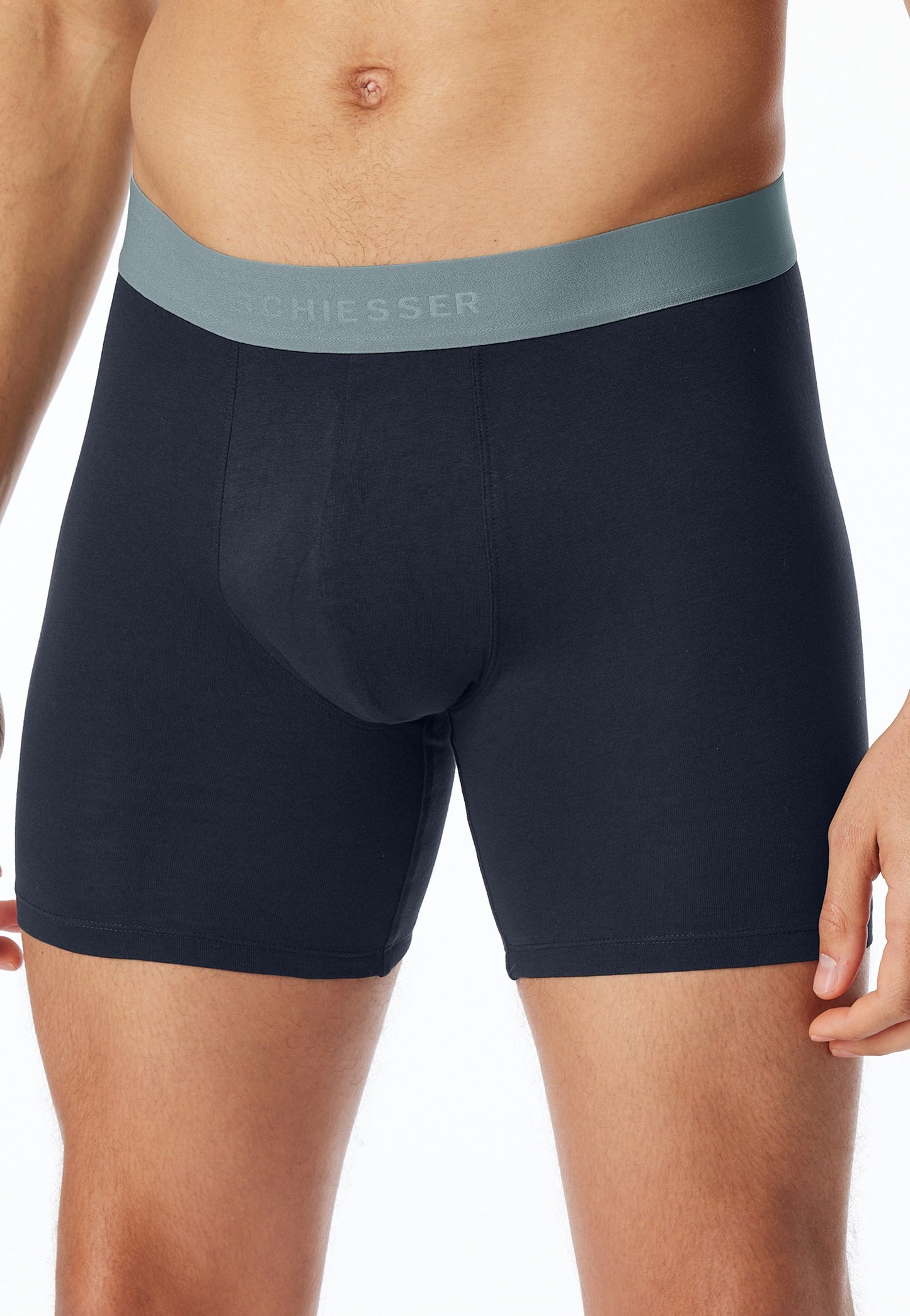 Schiesser Long shorts 2-pack Organic Cotton woven elastic waistband multi-colored - 95/5