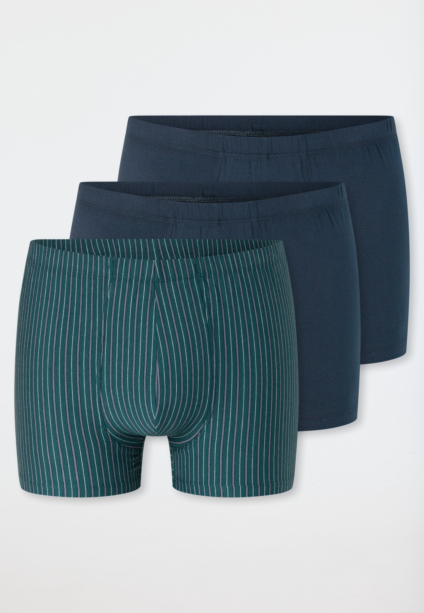 Schiesser Shorts 3-pack Organic Cotton plain/ringed multi-colored - 95/5