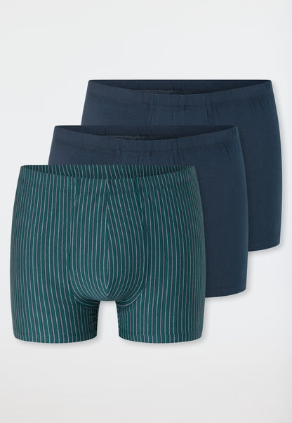 Schiesser Shorts 3-pack Organic Cotton plain/ringed multi-colored - 95/5