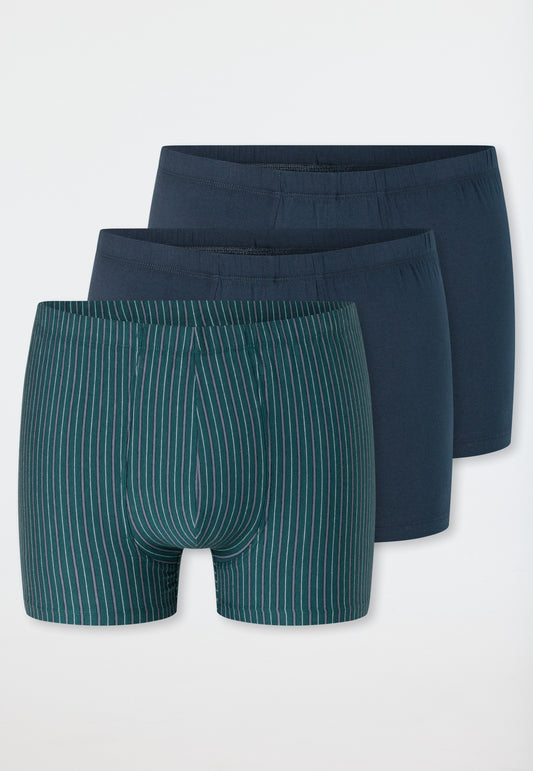 Schiesser Shorts 3-pack Organic Cotton plain/ringed multi-colored - 95/5