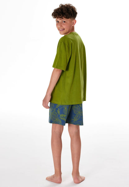 Schiesser Short pyjamas pineapple grass green - Teens Nightwear