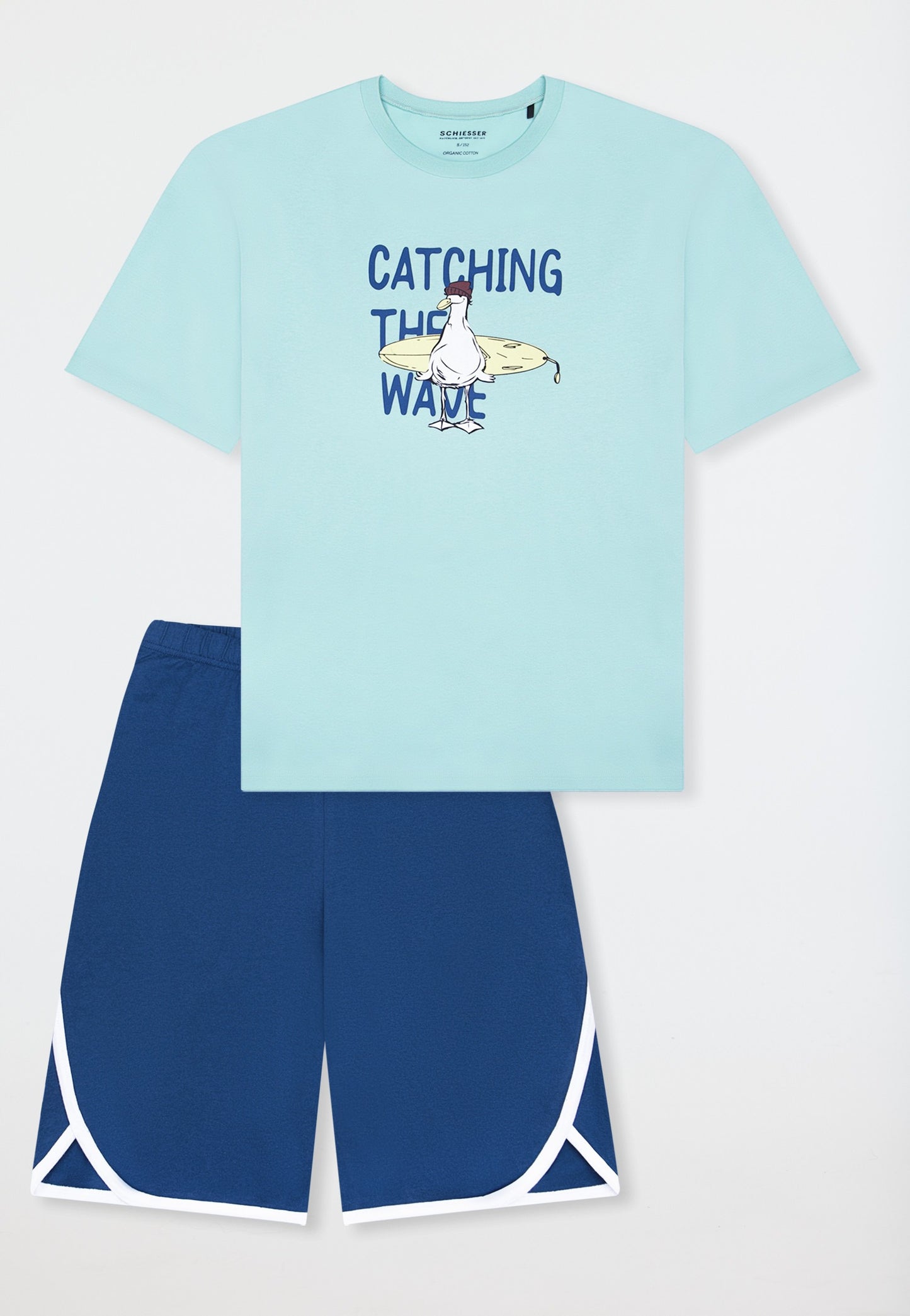 Schiesser Short pyjamas surfboard turquoise - Teens Nightwear