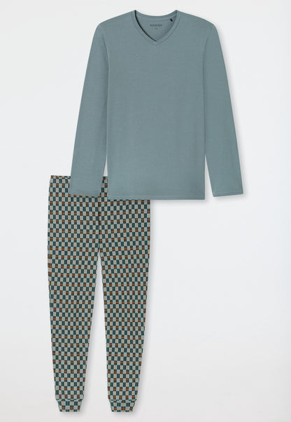 Schiesser Pyjamas long pyjamas with mineral cuffs - Casual Essentials