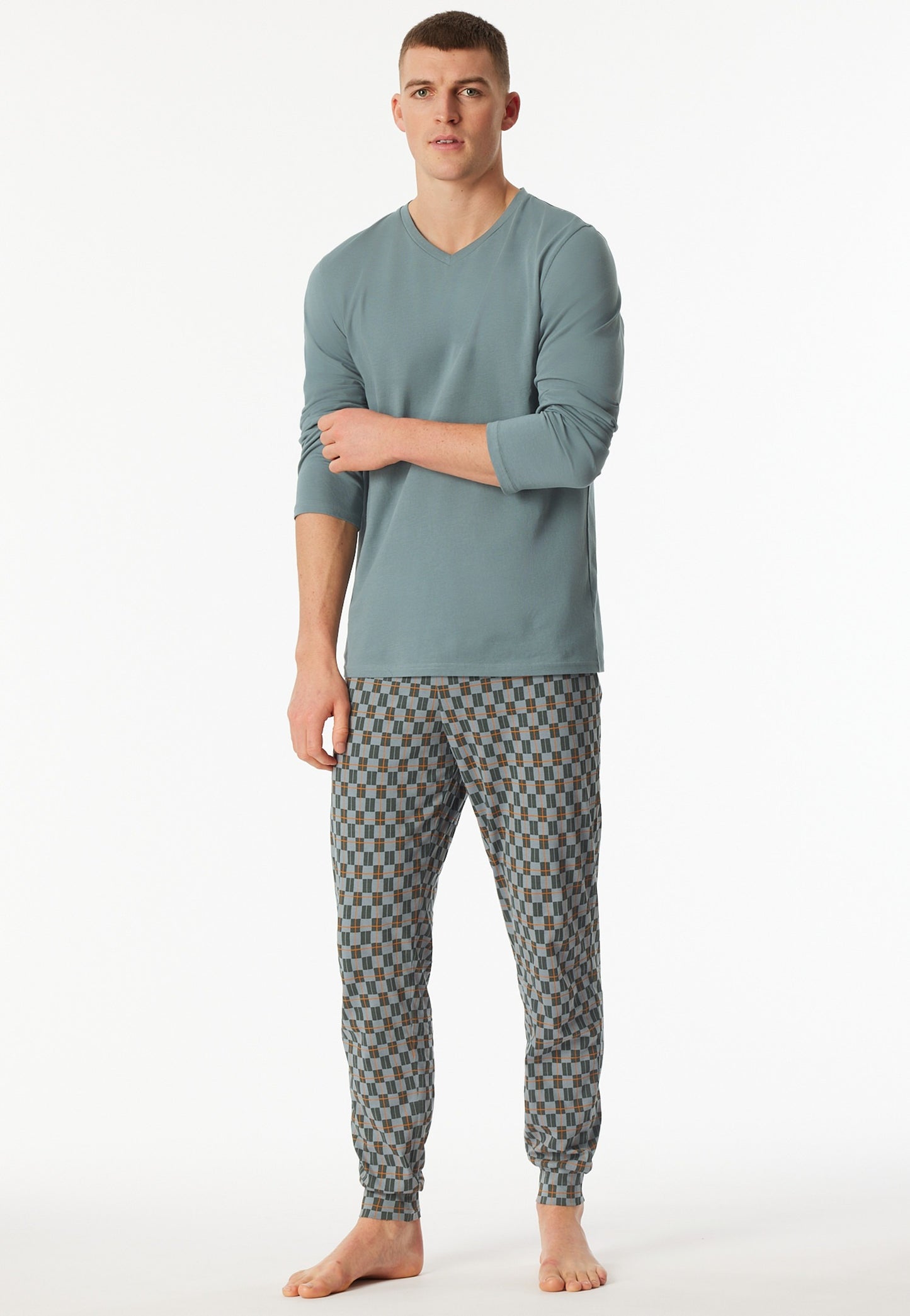 Schiesser Pyjamas long pyjamas with mineral cuffs - Casual Essentials