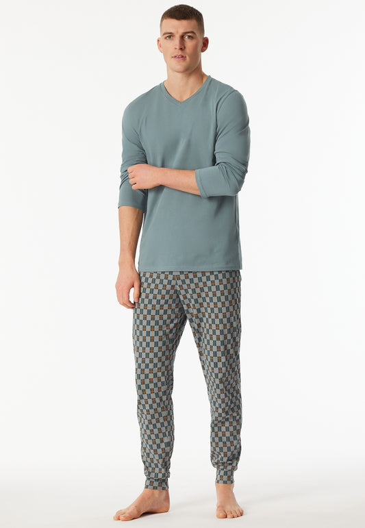 Schiesser Pyjamas long pyjamas with mineral cuffs - Casual Essentials