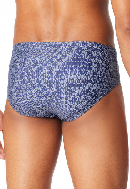 Schiesser Swimming trunks with zipper pocket patterned navy - Aqua
