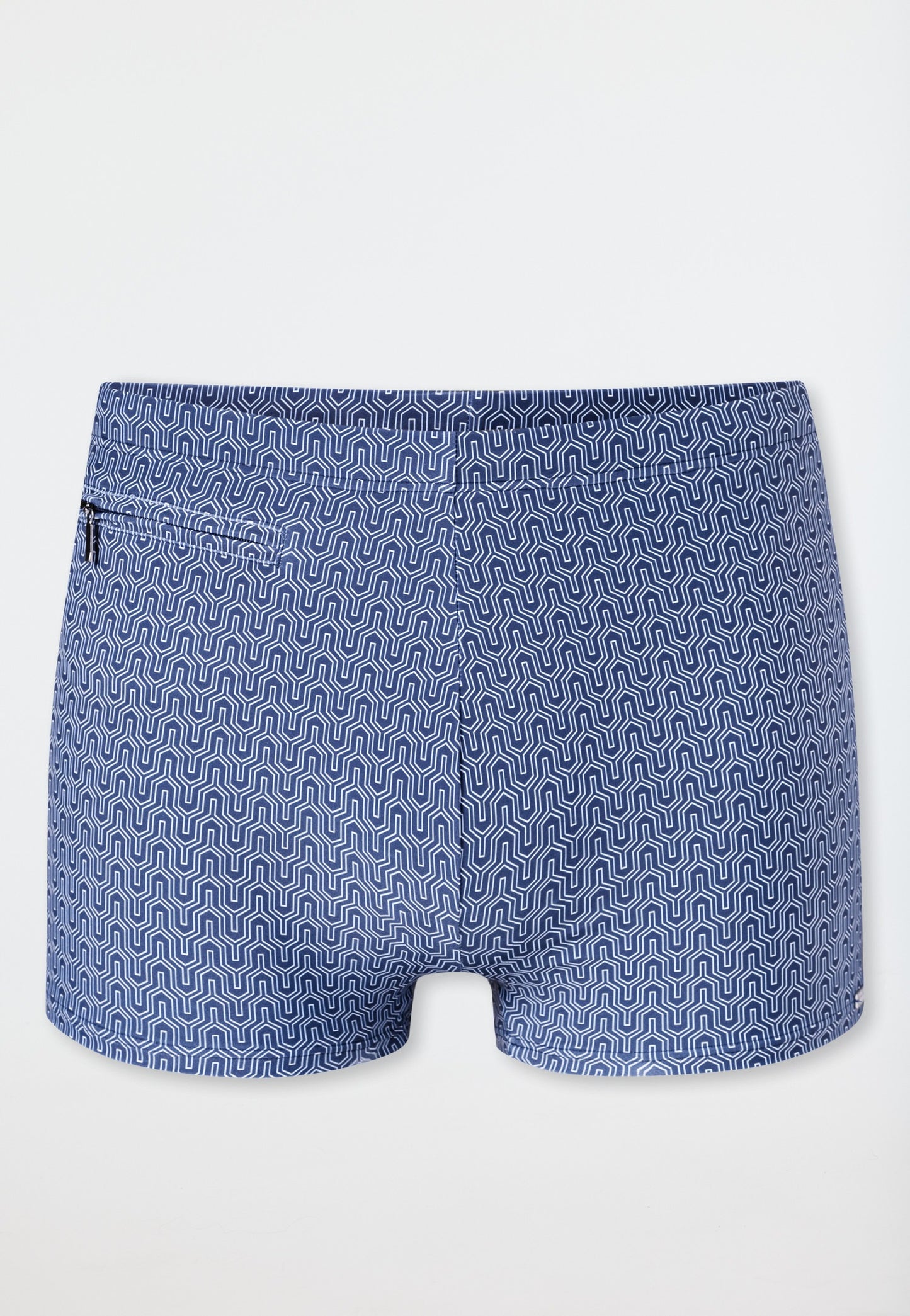 Schiesser Swimming trunks with zipper pocket jersey navy patterned - Aqua