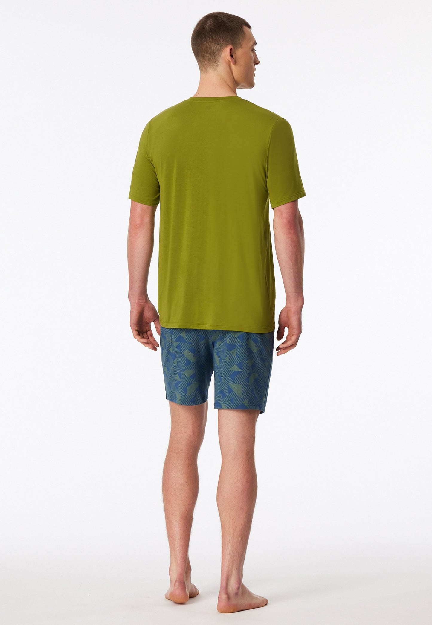Pyjama court Schiesser vert herbe - Long Life Soft