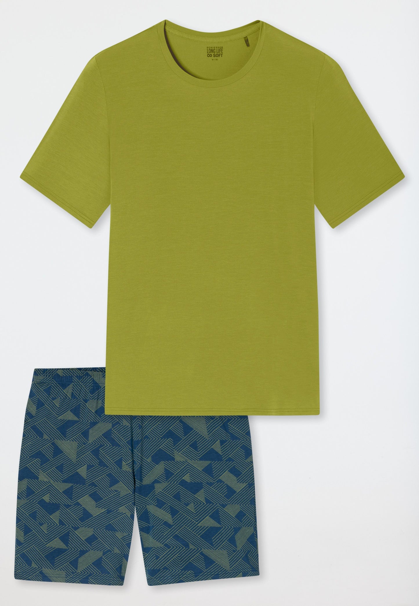 Pyjama court Schiesser vert herbe - Long Life Soft