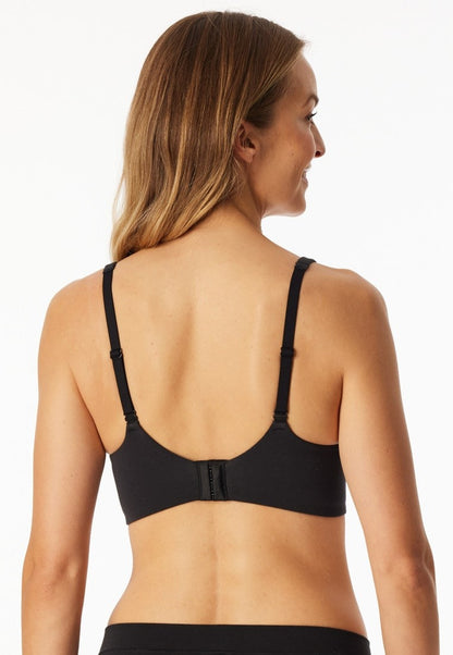 Schiesser Soft bra with cup black - Unique Cotton
