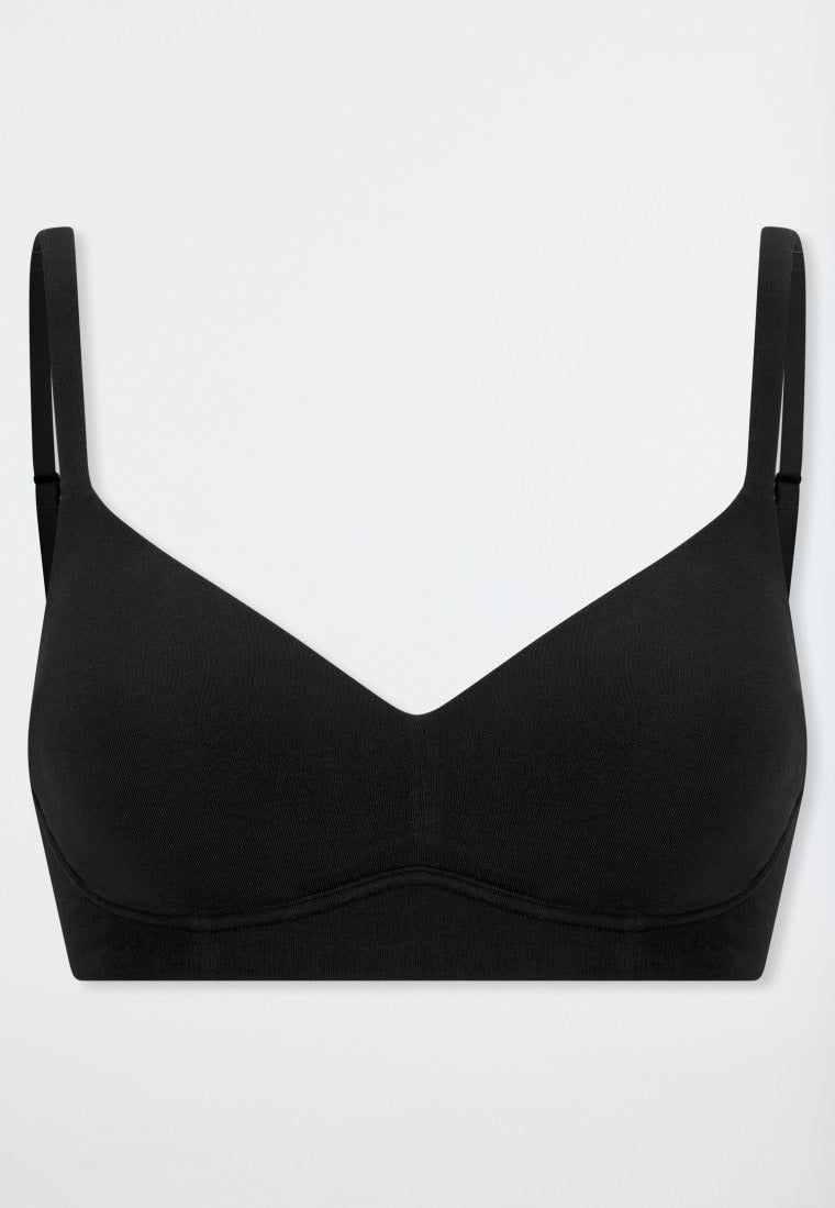 Schiesser Soft bra with cup black - Unique Cotton