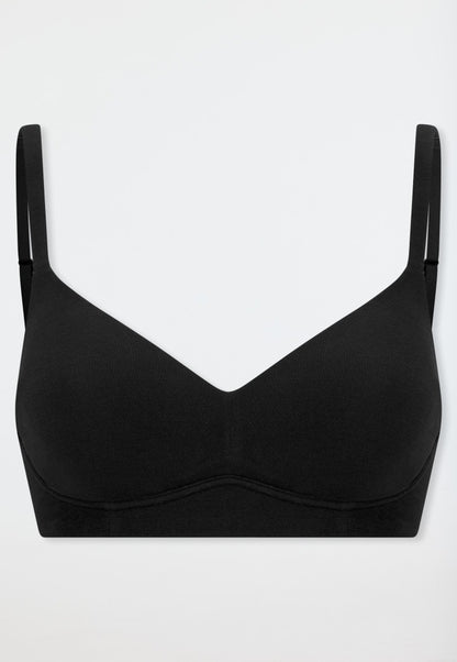 Schiesser Soft bra with cup black - Unique Cotton