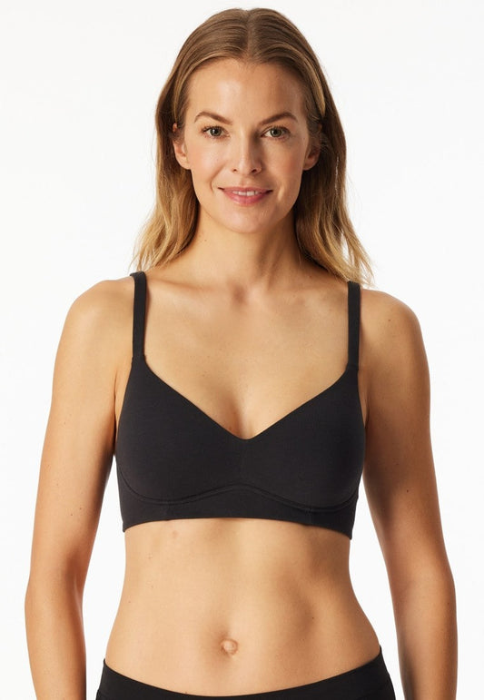 Schiesser Soft bra with cup black - Unique Cotton