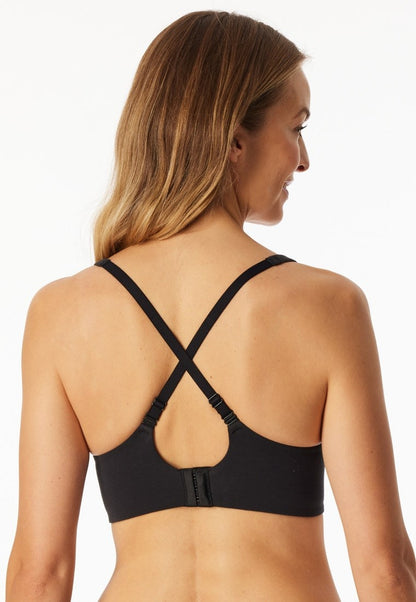 Schiesser Soft bra with cup black - Unique Cotton