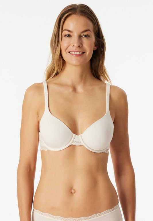 Schiesser Bra with cup lace off-white - Unique Cotton