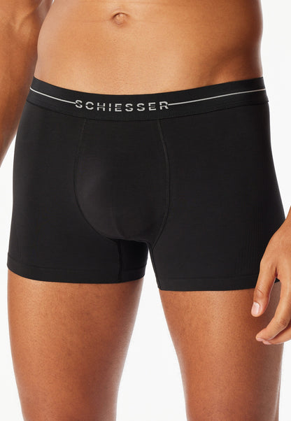 Schiesser 2-pack shorts black - Cotton Flex