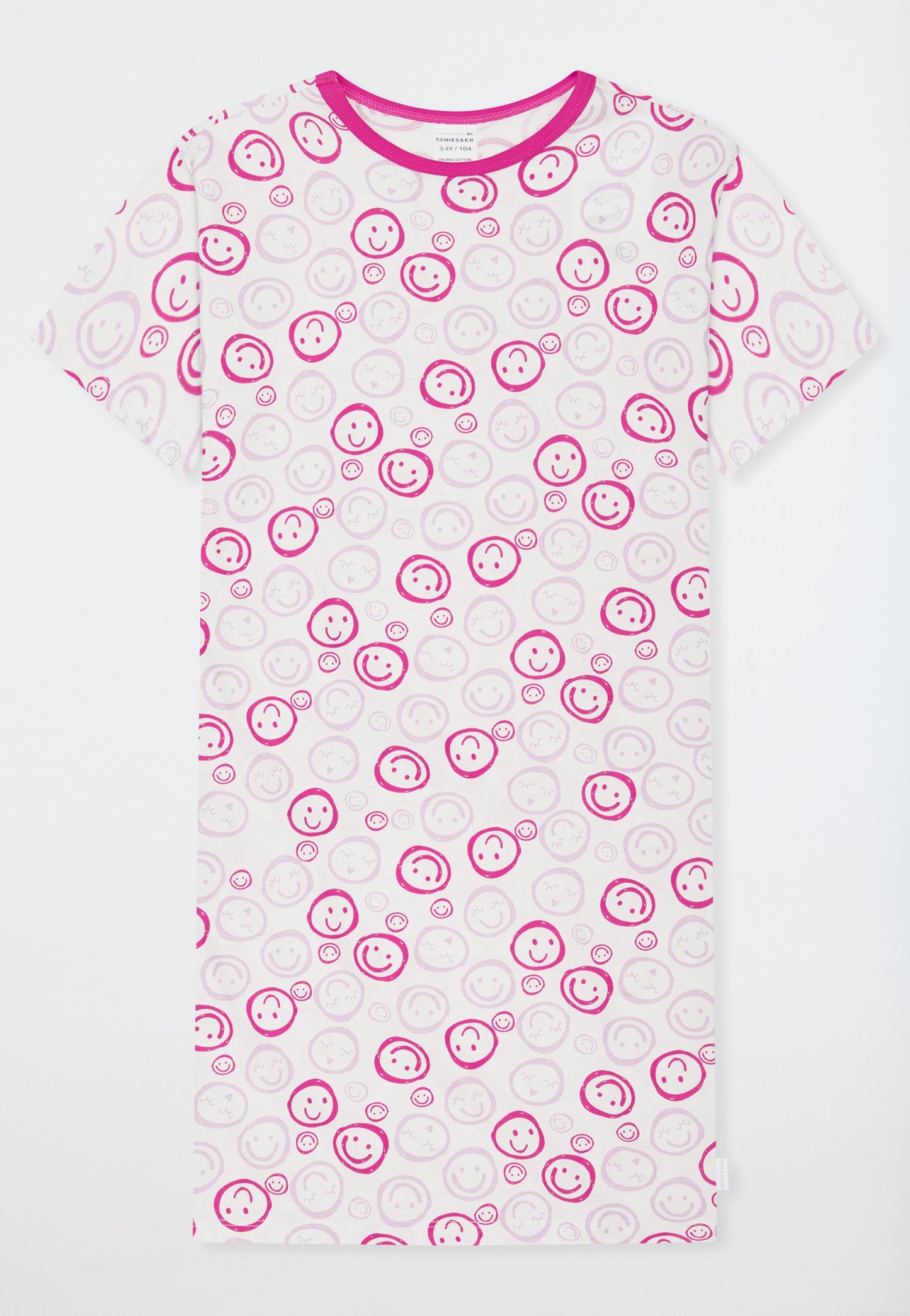 Schiesser Schlafshirt kurzarm Smileys Off-White - Kinder Nachtwäsche