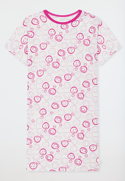 Schiesser Schlafshirt kurzarm Smileys Off-White - Kinder Nachtwäsche