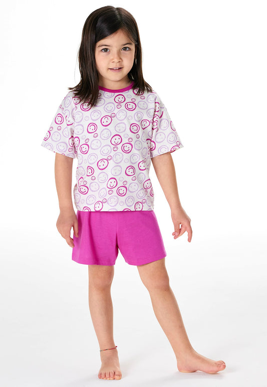 Schiesser Short pyjamas Smileys off-white - Kids Nightwear