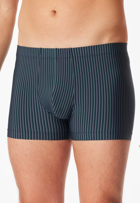 Schiesser Shorts stripes blue-grey - Pure Micro