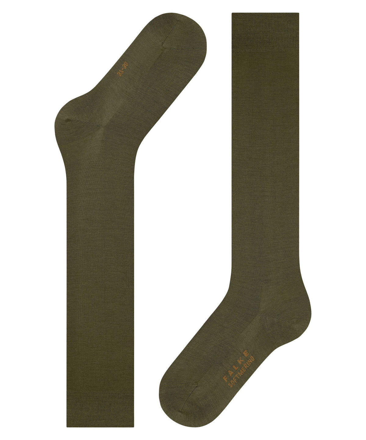 FALKE Softmerino Women Knee-high socks with warming merino wool Colour: artichoke