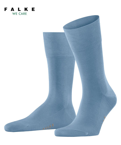 FALKE Tiago Men Socks with sheer shimmer Colour: sky blue