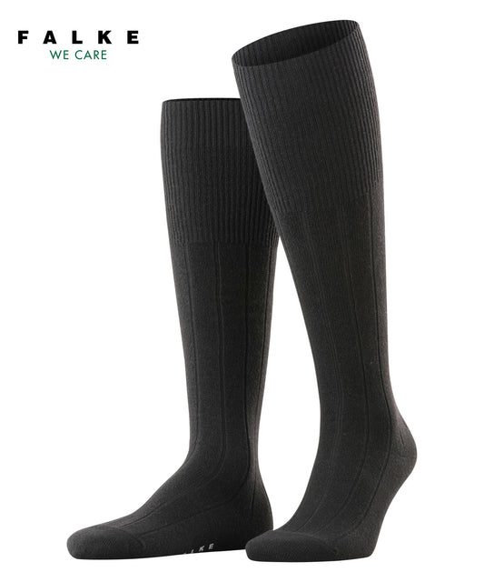 15405-3000 FALKE Lhasa Rib Men Knee-high socks made of merino wool and soft cashmere Colour: black