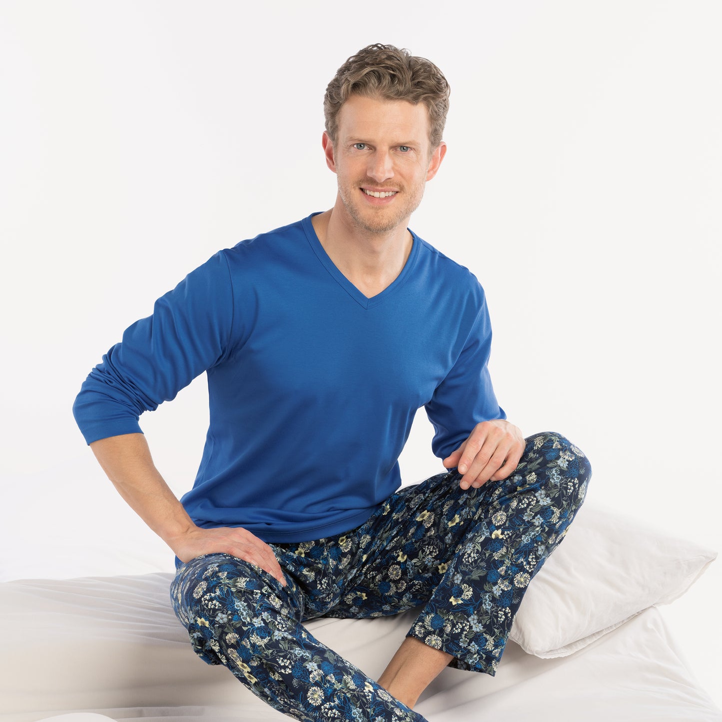 ISA Pyjama long, v-neck