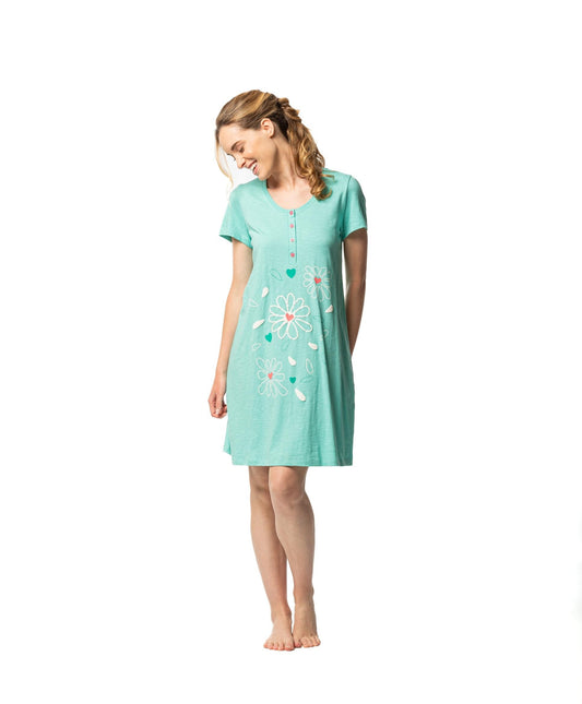 Senoretta Short sleeve nightdress - Daisy