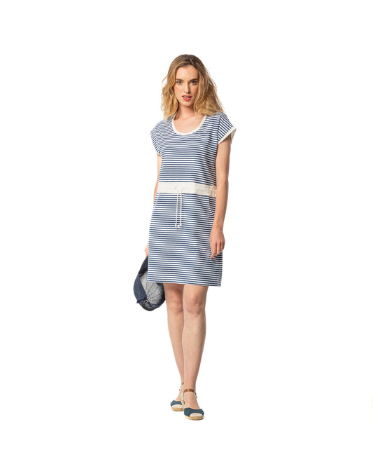 Senoretta Striped short sleeve dress - Coast