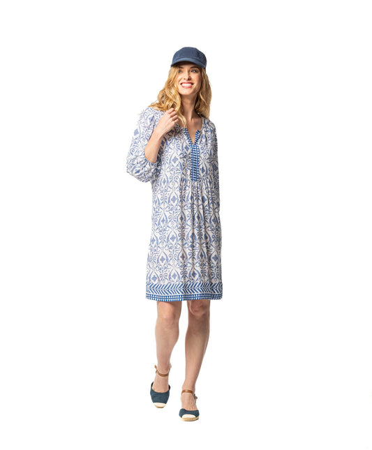 Senoretta 3/4 Sleeve dress - Mykonos