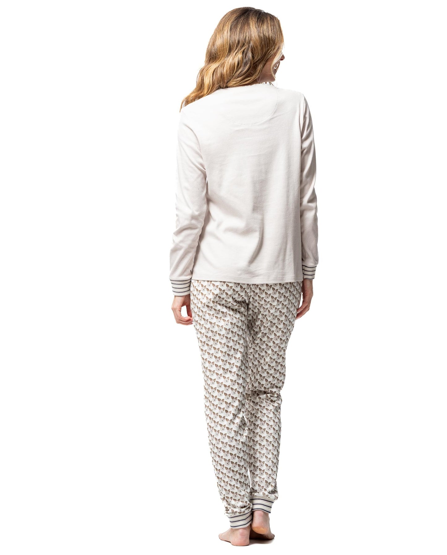 Senoretta Pyjama with button panel - Roses