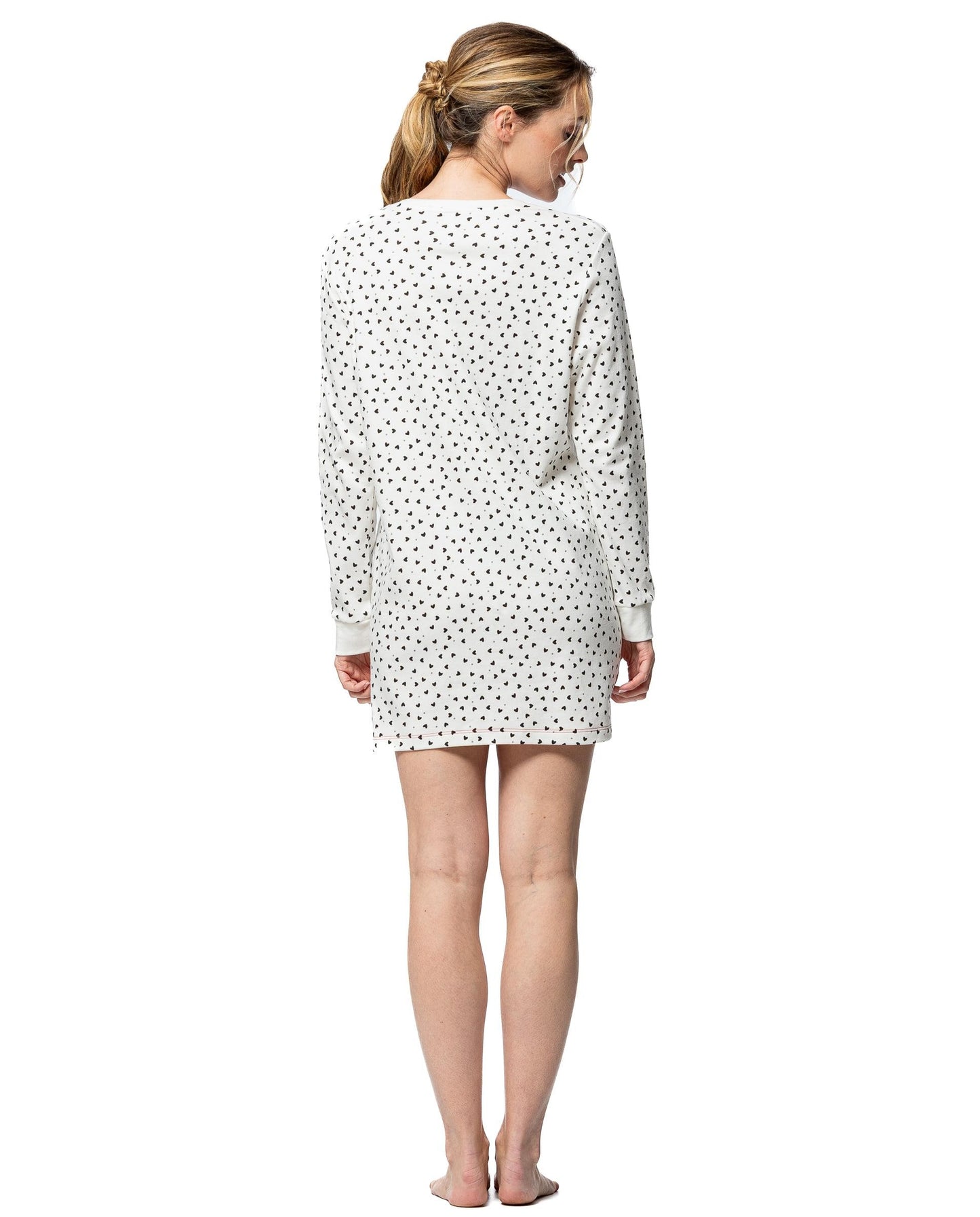 Senoretta Printed nightdress with button panel - Kiss