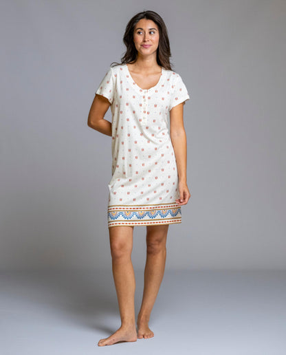 Senoretta Short sleeve nightdress - Mystic