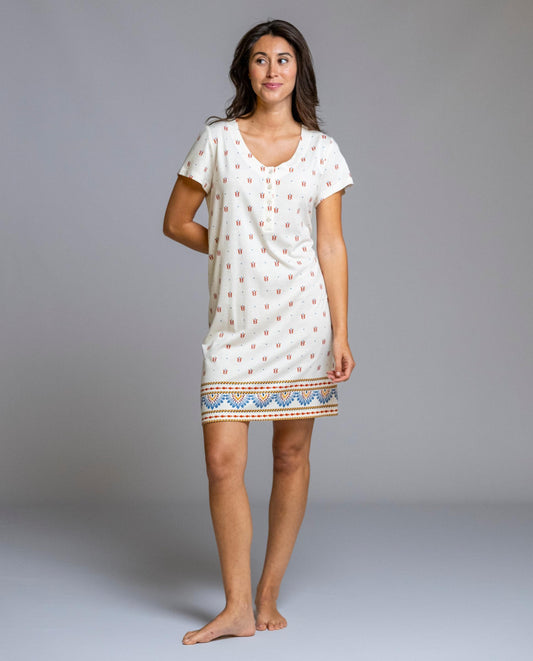 Senoretta Short sleeve nightdress - Mystic
