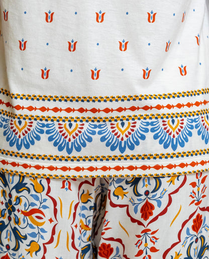 Pyjama manches courtes Senoretta avec pantalon long - Mystic