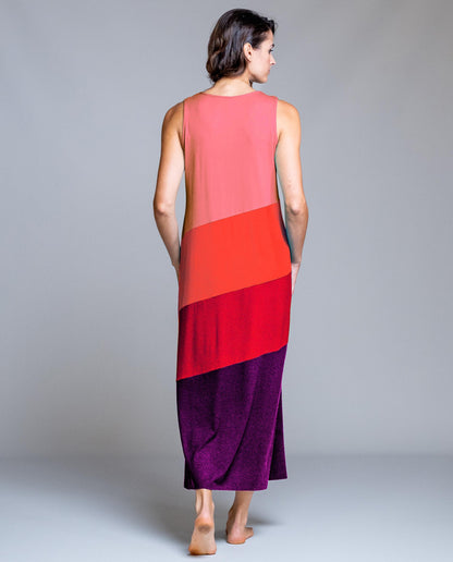 Senoretta Sleeveless long dress - Rainbow