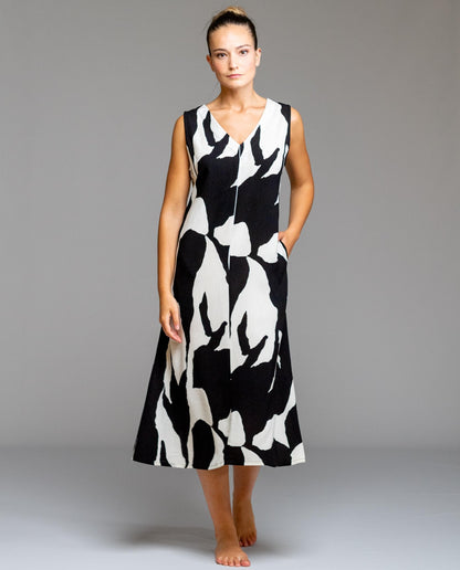 Egatex Sleeveless long dress - Safary