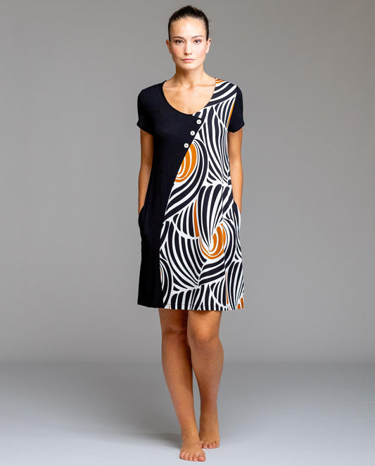 Egatex Short sleeve printed dress - Twister