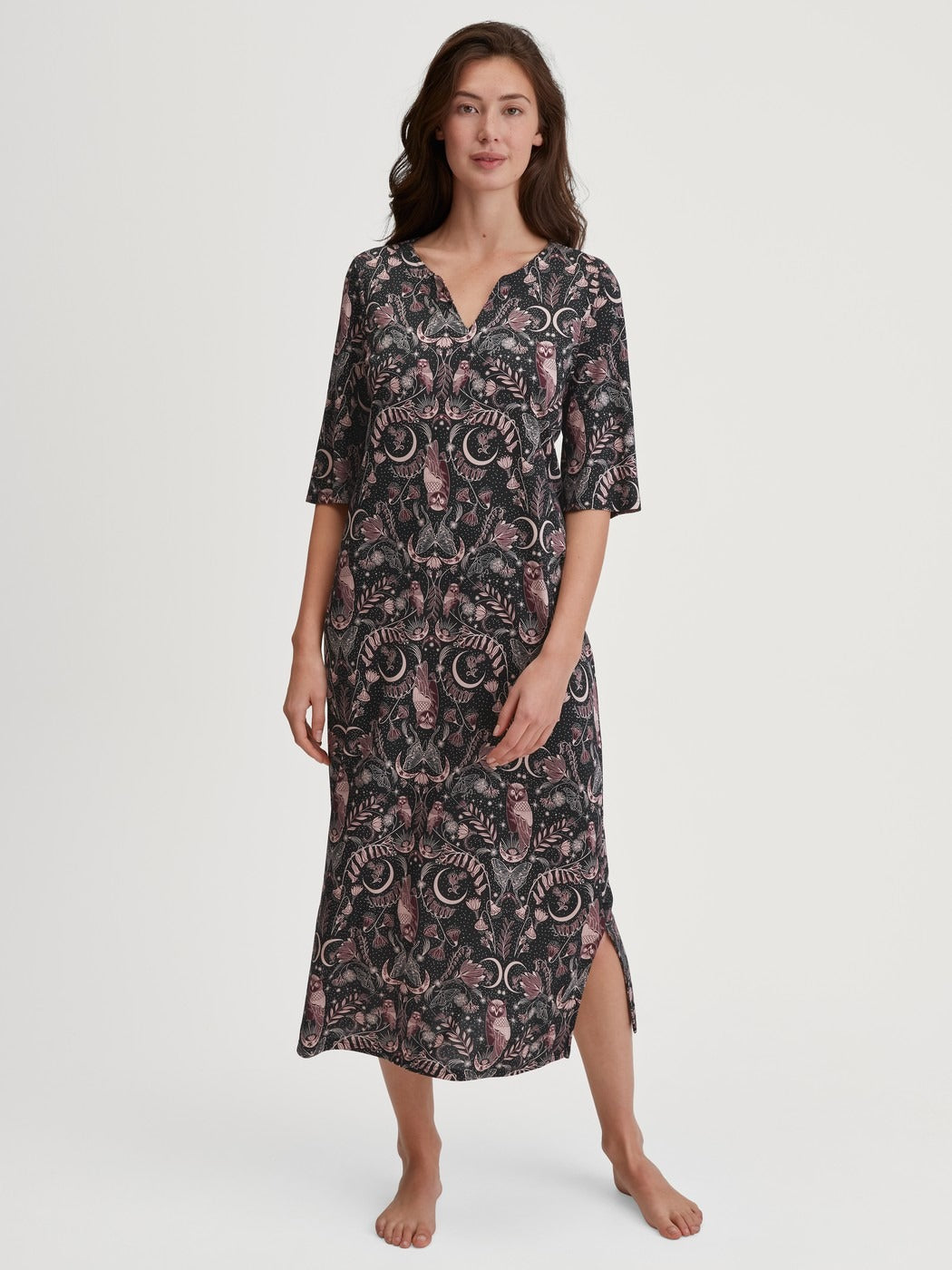 Calida Favourites Seduction Nightdress in TENCEL™ Modal and Silk – 120 cm Long