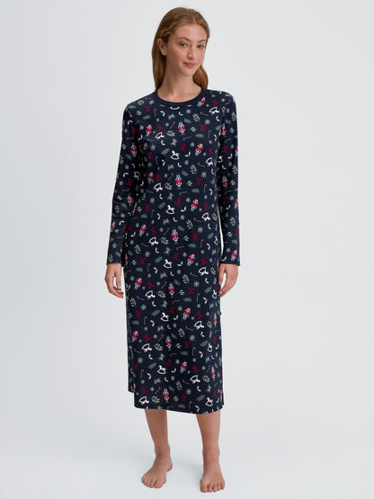 Calida Family & Friends Long Sleeve Nightdress – 120 cm Length