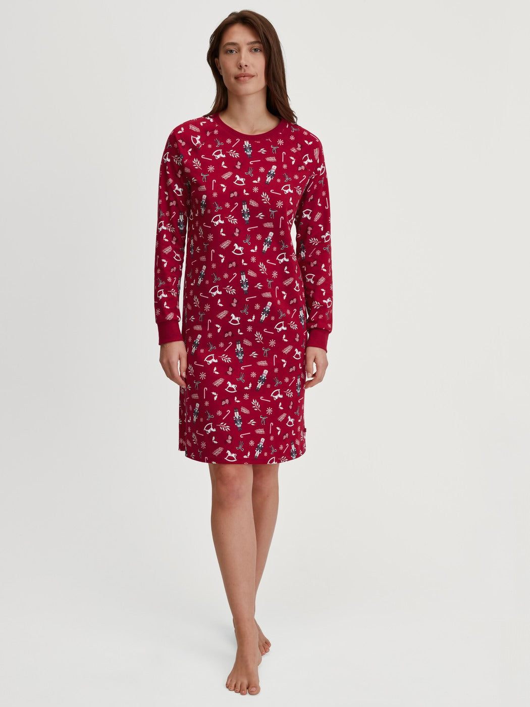 Calida Family & Friends Long Sleeve Nightdress – 100 cm Length