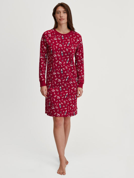 Calida Family & Friends Long Sleeve Nightdress – 100 cm Length