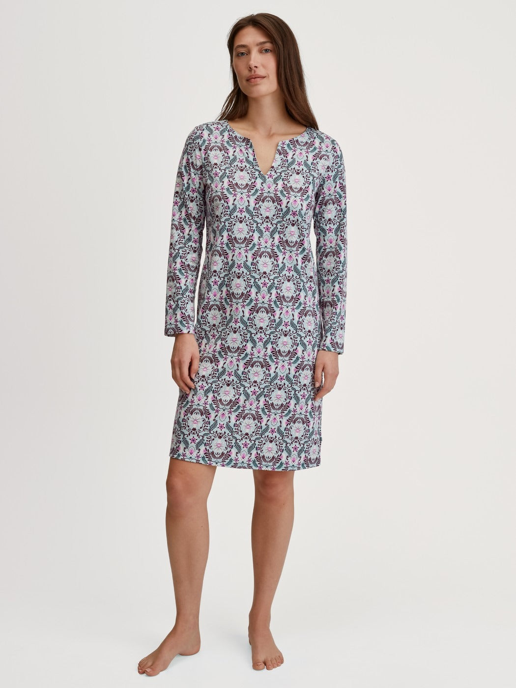 Calida Autumn Dreams Long Sleeve Nightdress – 100 cm Length